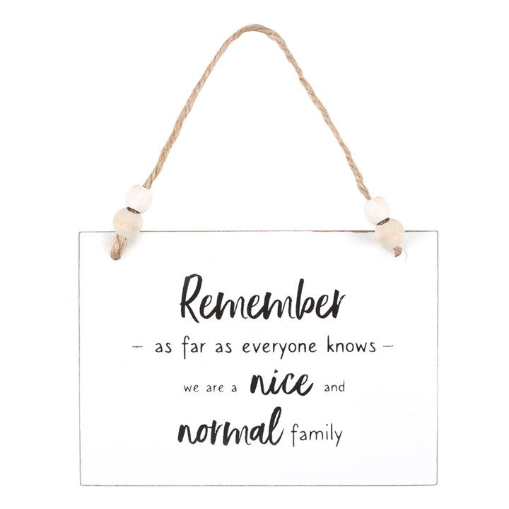 Nice And Normal Family Hanging Sign 🇬🇧