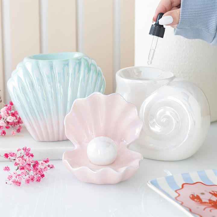 Pearlescent Spiral Shell Oil Burner 🇬🇧