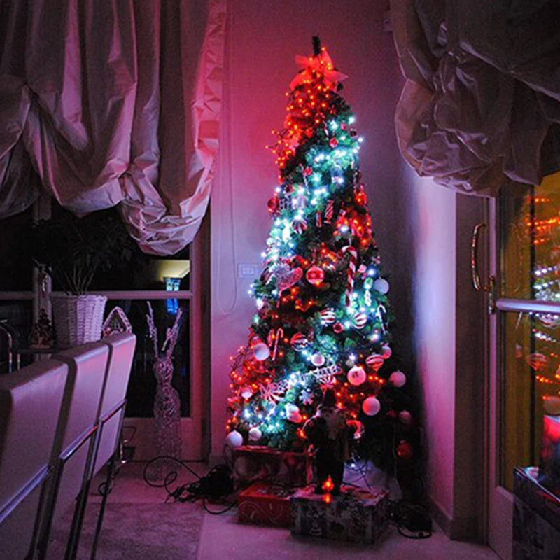 LED String Lights For Christmas Tree Decor 20m 200LED App Remote Control RGB Lighting String 🇨🇳