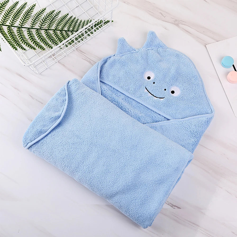 Baby Poncho Bath Towel  Toalla Velvet 90*90cm Fleece Hood 🇨🇳