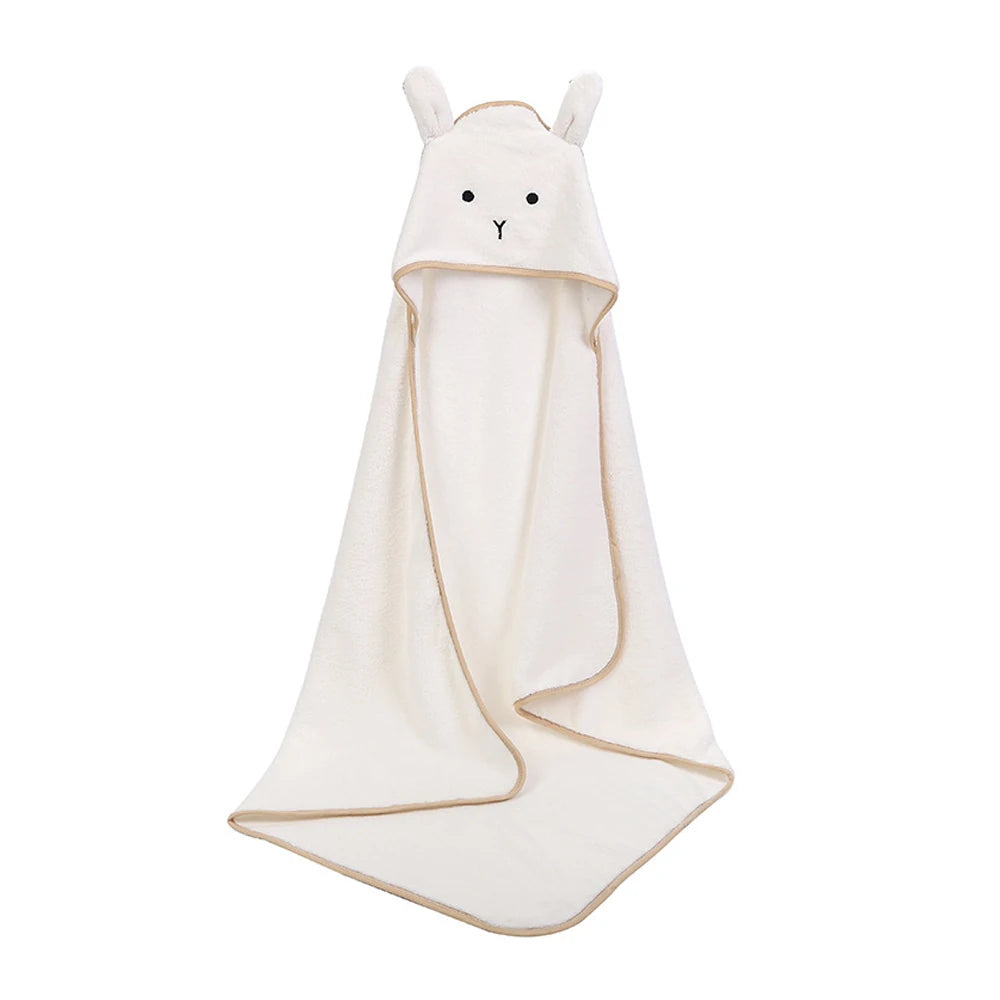 Baby Poncho Bath Towel  Toalla Velvet 90*90cm Fleece Hood 🇨🇳