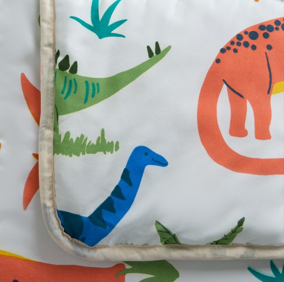 Dino Coverless 10.5 Tog Duvet & Pillowcase, Multi - Single 🇨🇳