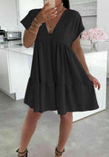Ladies Italian V Neck Smock Dress 🇬🇧