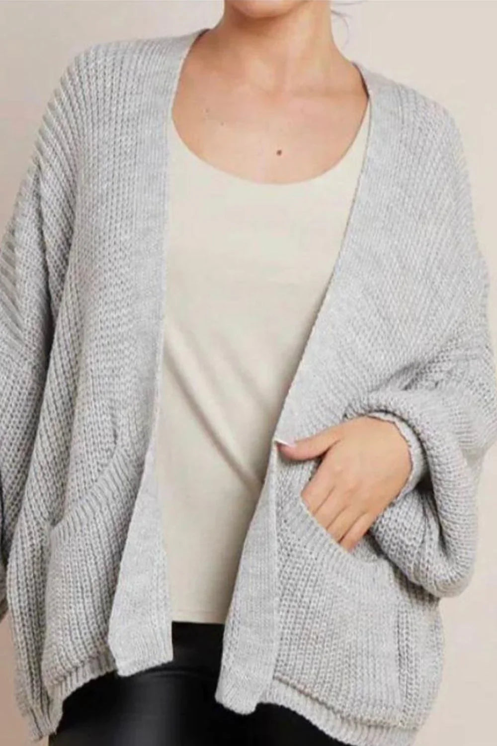 Crop Balloon Pocket Cardigan 🇬🇧
