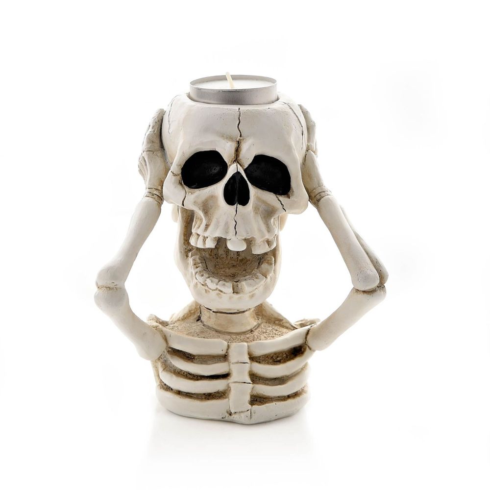 White Skeleton Tealight Holder 🇬🇧