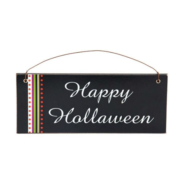 6 Designs Halloween MDF Black Wall Plaque. 🇬🇧