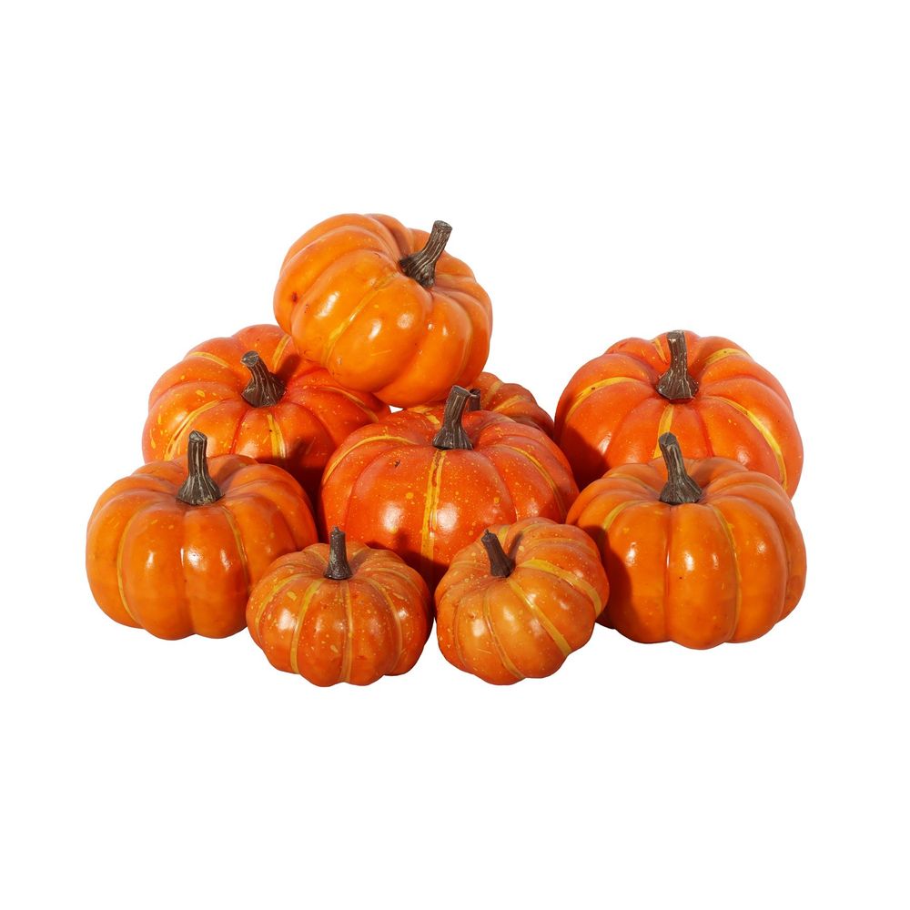 Orange Assorted Pumpkins (Pack of 9) 🇬🇧