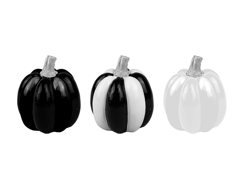 Assorted Halloween Monochrome Pumpkin Decoration (9cm) 🇬🇧