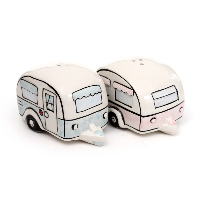 Ceramic Salt & Pepper Set - Home Is Where You Park It Caravan 🇬🇧
