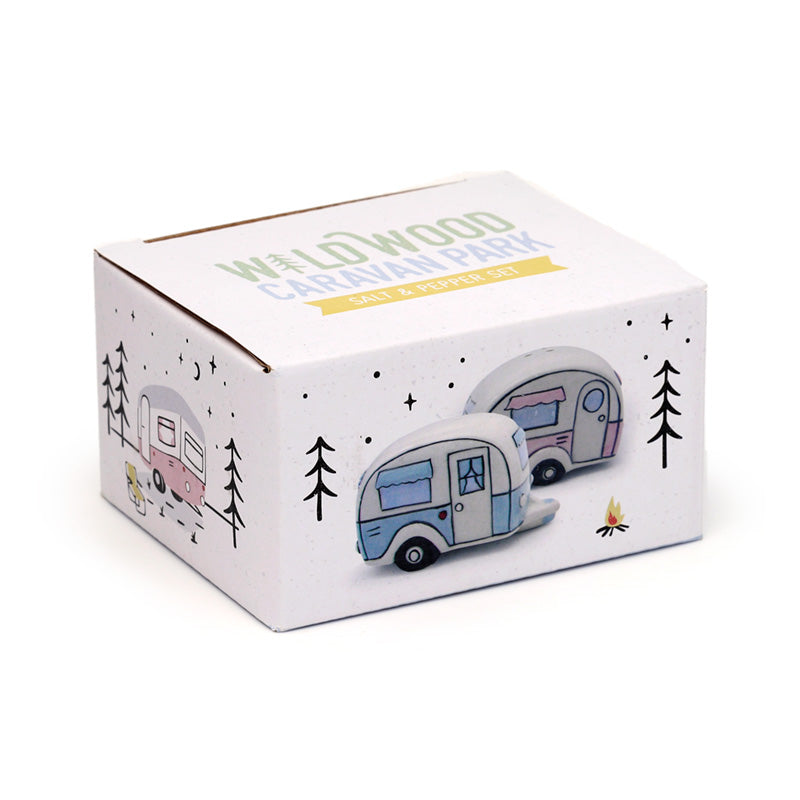 Ceramic Salt & Pepper Set - Home Is Where You Park It Caravan 🇬🇧