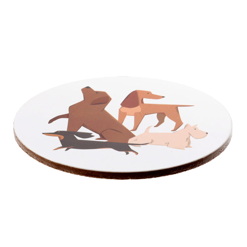 Set of 4 Cork Novelty Coasters - Barks Dog 🇬🇧