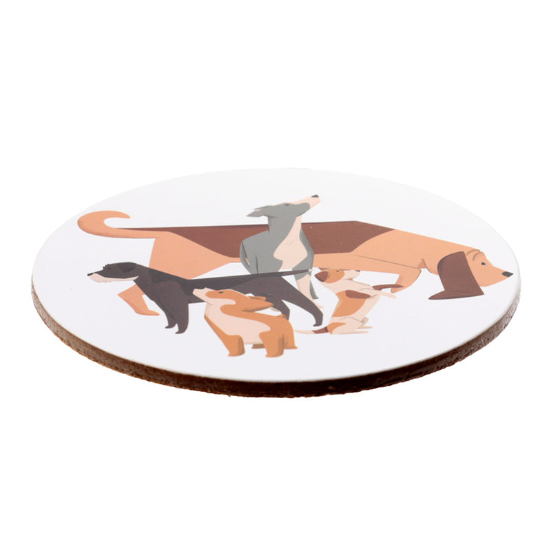 Set of 4 Cork Novelty Coasters - Barks Dog 🇬🇧