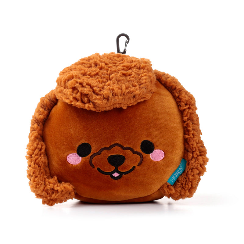 Relaxeazzz Travel Pillow & Eye Mask - Gigi the Toy Poodle 🇬🇧