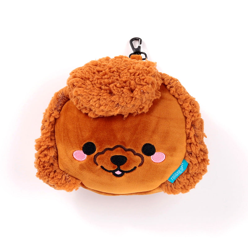 Relaxeazzz Travel Pillow & Eye Mask - Gigi the Toy Poodle 🇬🇧
