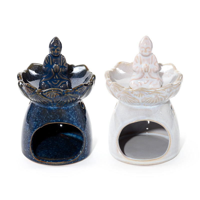 Porcelain Oil Burner - Eden Thai Buddha Lotus Flower 🇬🇧