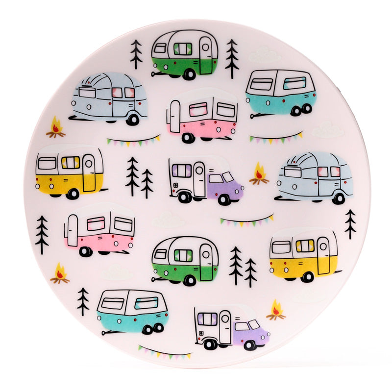 Recycled RPET Set of 4 Picnic Plates - Wildwood Caravan 🇬🇧