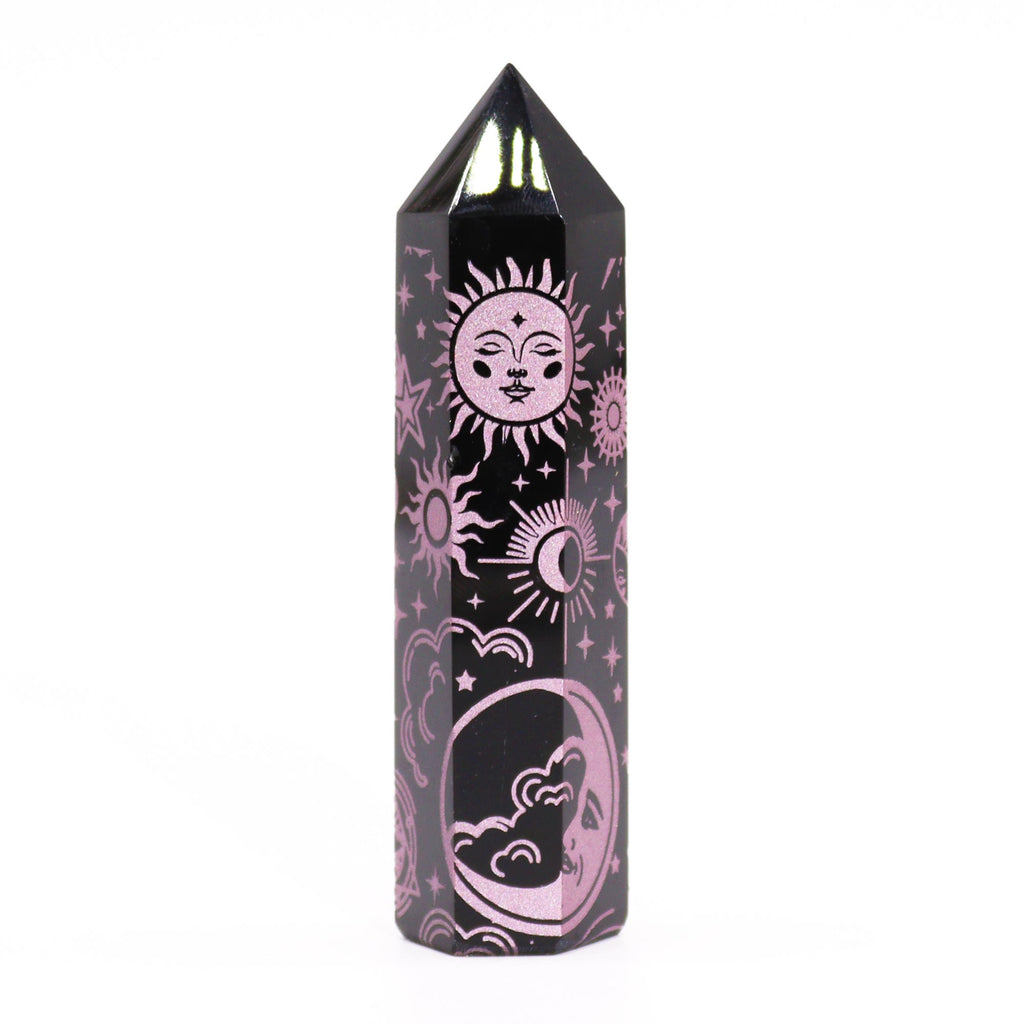 Black Obsidian Point - Mystic Story - Rose Pink 🇬🇧