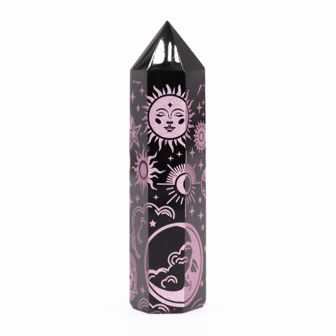 Black Obsidian Point - Mystic Story - Rose Pink 🇬🇧
