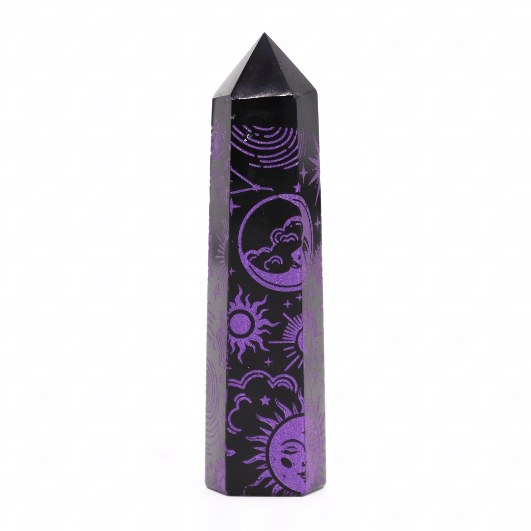 Black Obsidian Point - Mystic Story - Deep Purple 🇬🇧