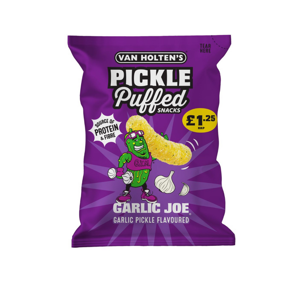 Van Holtens Garlic Joe Pickle Puffs 14x50g