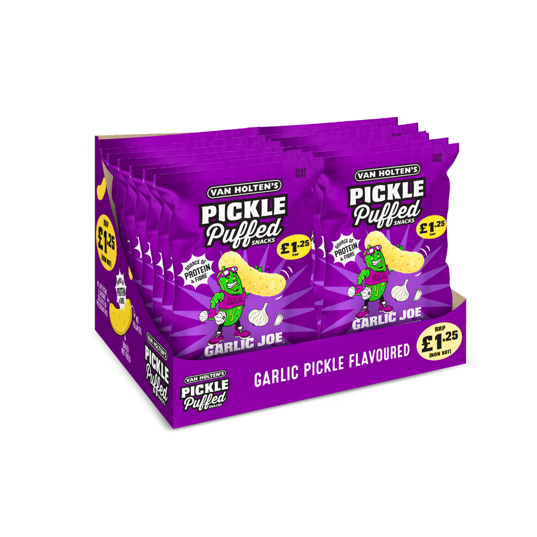 Van Holtens Garlic Joe Pickle Puffs 14x50g
