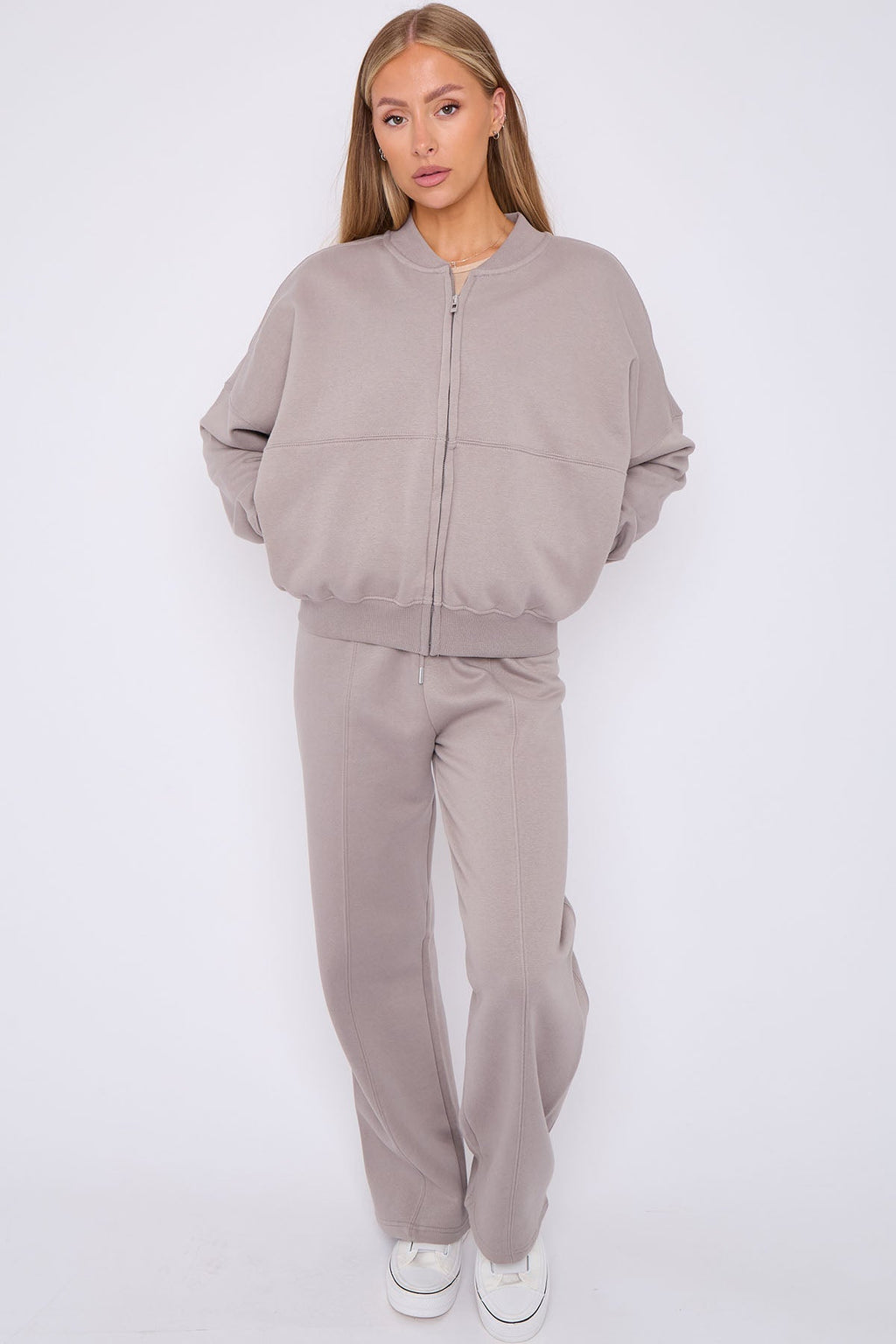 Oversized Bomber Style Fleece Zipper Co-ord 🇬🇧