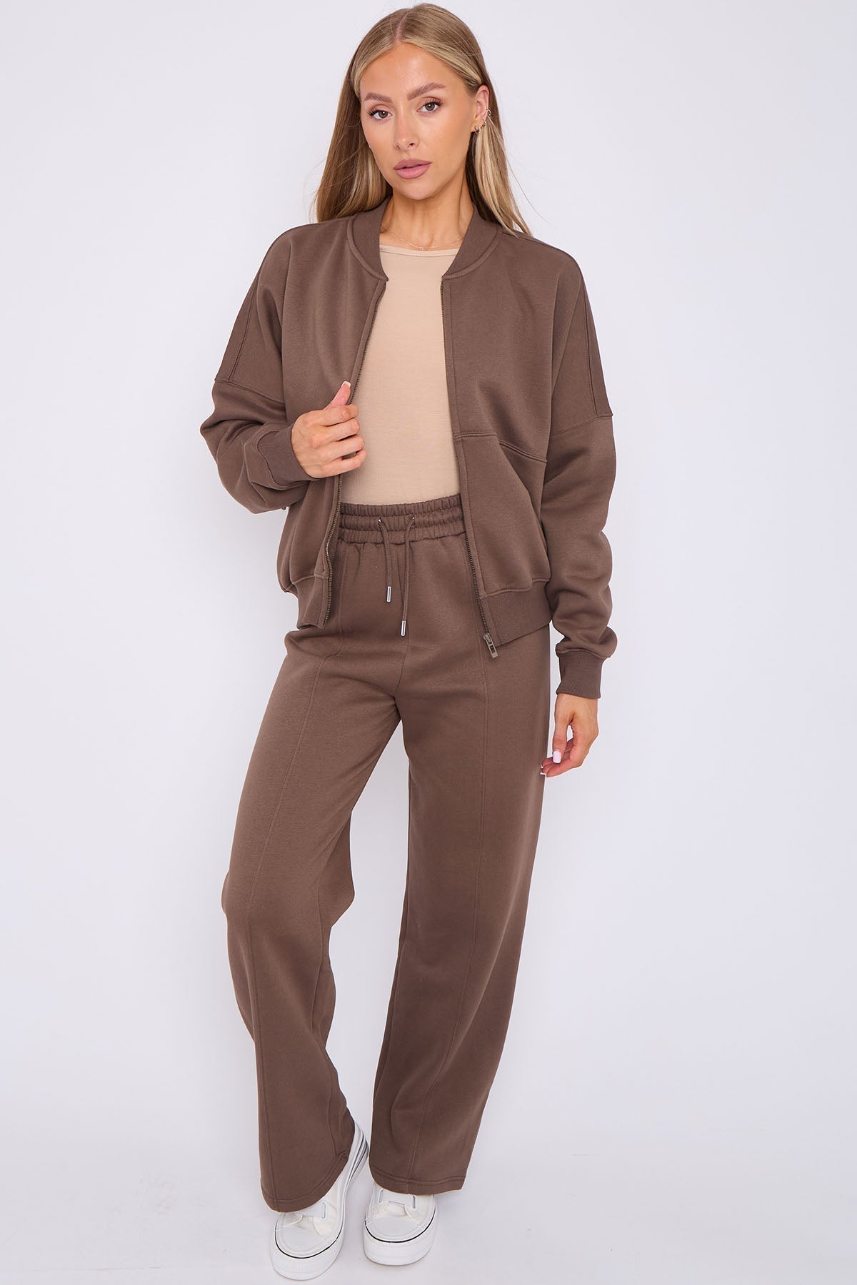 Oversized Bomber Style Fleece Zipper Co-ord 🇬🇧