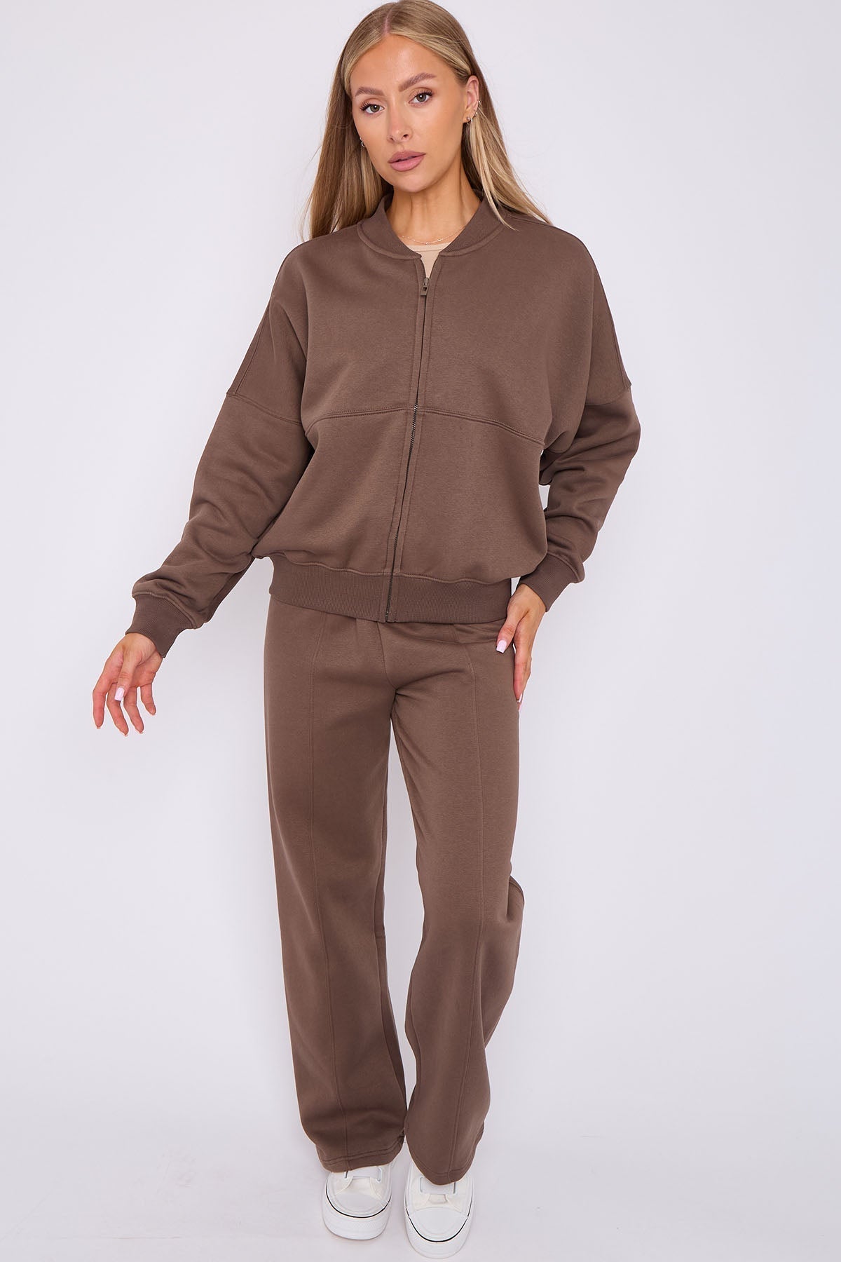 Oversized Bomber Style Fleece Zipper Co-ord 🇬🇧