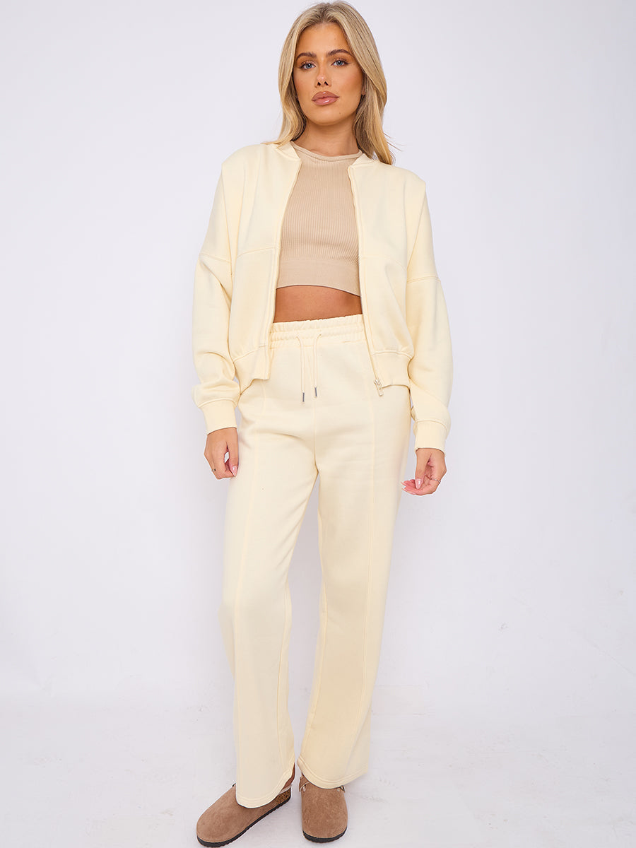 Oversized Bomber Style Fleece Zipper Co-ord 🇬🇧