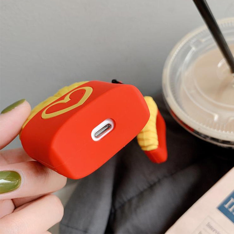Wireless Earphones Shockproof Chips Popcorn Silicone Protective Case for Apple AirPods 1 / 2 (Chips), Chips, Popcorn 🇨🇳
