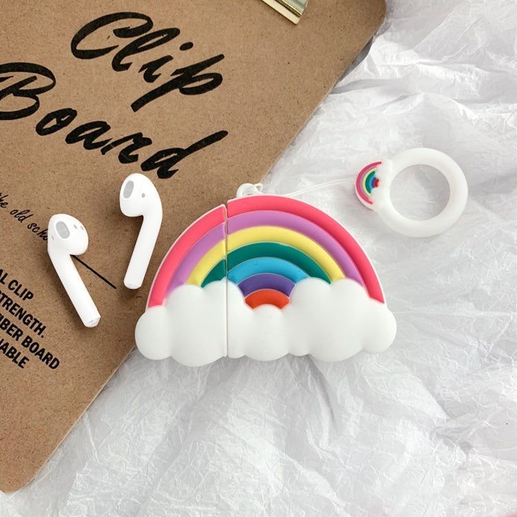 Wireless Earphones Shockproof Multicolor Rainbow Silicone Protective Case for Apple AirPods 1/2 🇨🇳