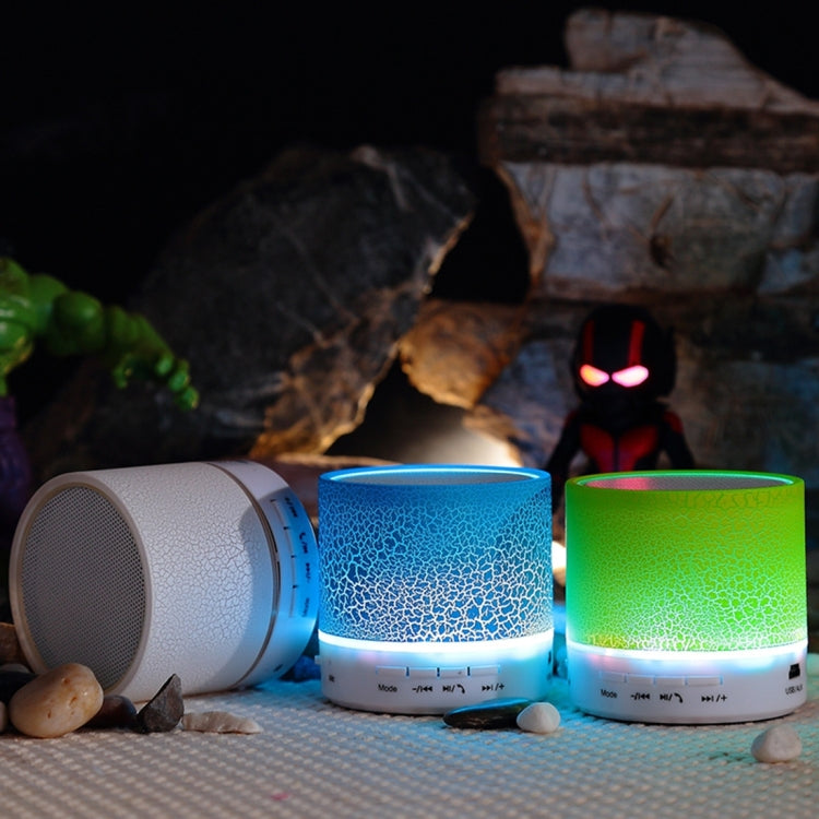 A9 Mini Portable Glare Crack Bluetooth Stereo Speaker with LED Light, Built-in MIC, Support Hands-free Calls & TF Card 🇨🇳