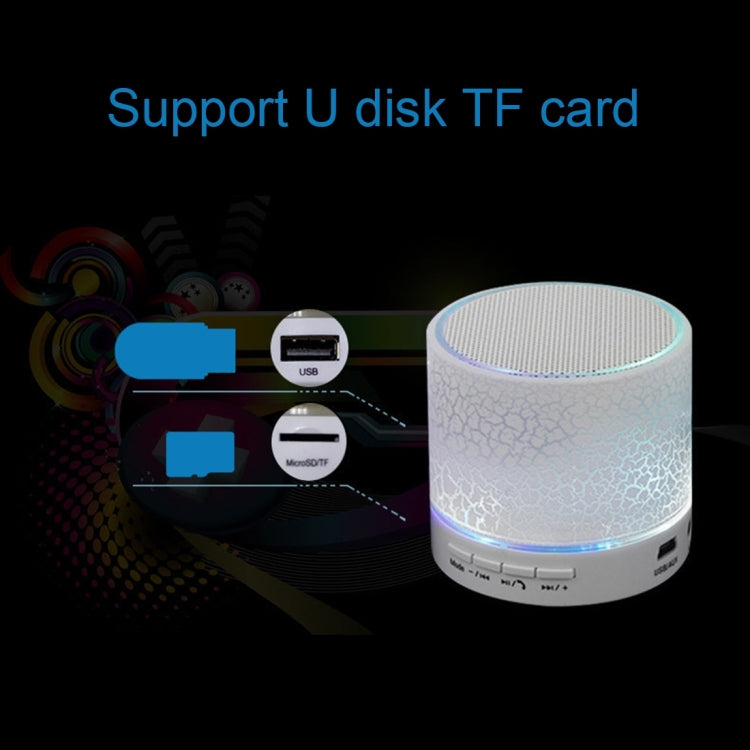 A9 Mini Portable Glare Crack Bluetooth Stereo Speaker with LED Light, Built-in MIC, Support Hands-free Calls & TF Card 🇨🇳
