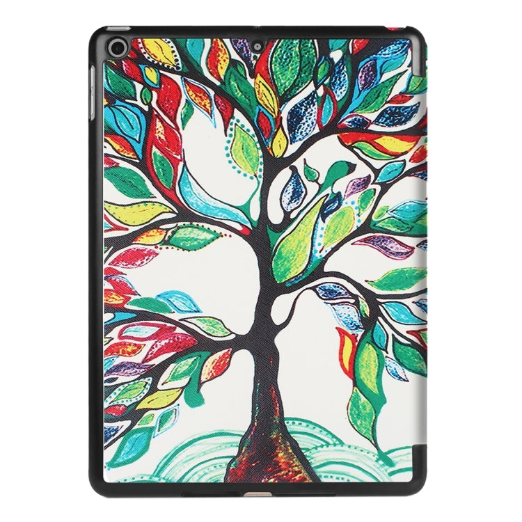 For iPad 9.7 (2018) & iPad 9.7 (2017) Cross Texture Painting  Pattern Horizontal Flip Leather Case with Three-folding Holder, IP7D1011A, IP7D1011B, IP7D1011C, IP7D1011D, IP7D1011E, IP7D1011F, IP7D1011G, IP7D1011H, IP7D1011J, IP7D1011K 🇨🇳
