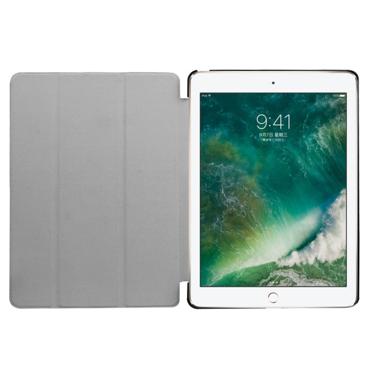 For iPad 9.7 (2018) & iPad 9.7 (2017) Cross Texture Painting  Pattern Horizontal Flip Leather Case with Three-folding Holder, IP7D1011A, IP7D1011B, IP7D1011C, IP7D1011D, IP7D1011E, IP7D1011F, IP7D1011G, IP7D1011H, IP7D1011J, IP7D1011K 🇨🇳