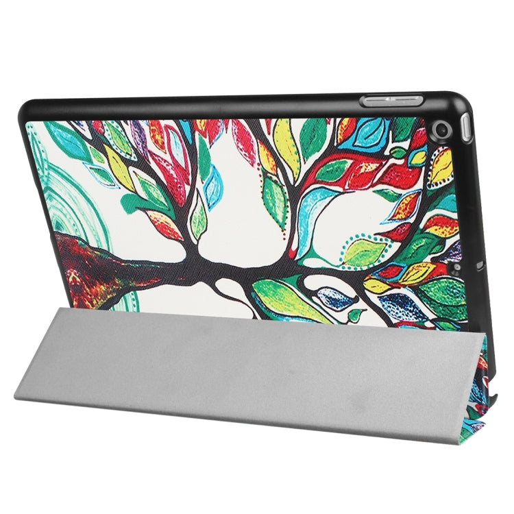 For iPad 9.7 (2018) & iPad 9.7 (2017) Cross Texture Painting  Pattern Horizontal Flip Leather Case with Three-folding Holder, IP7D1011A, IP7D1011B, IP7D1011C, IP7D1011D, IP7D1011E, IP7D1011F, IP7D1011G, IP7D1011H, IP7D1011J, IP7D1011K 🇨🇳