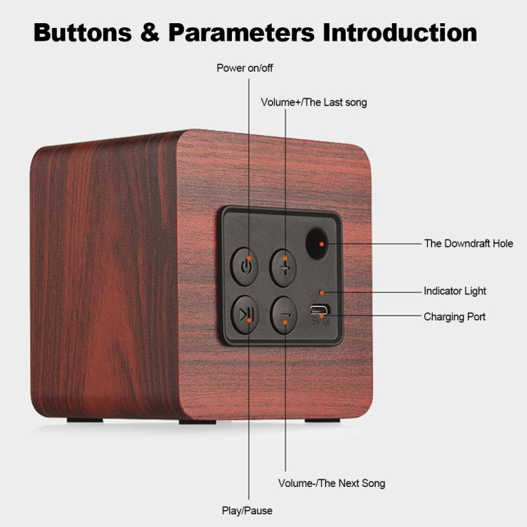 Q1 Wooden Mini Portable Mega Bass Wireless Bluetooth Speaker 🇨🇳