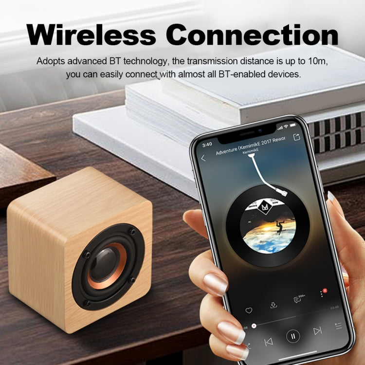 Q1 Wooden Mini Portable Mega Bass Wireless Bluetooth Speaker 🇨🇳
