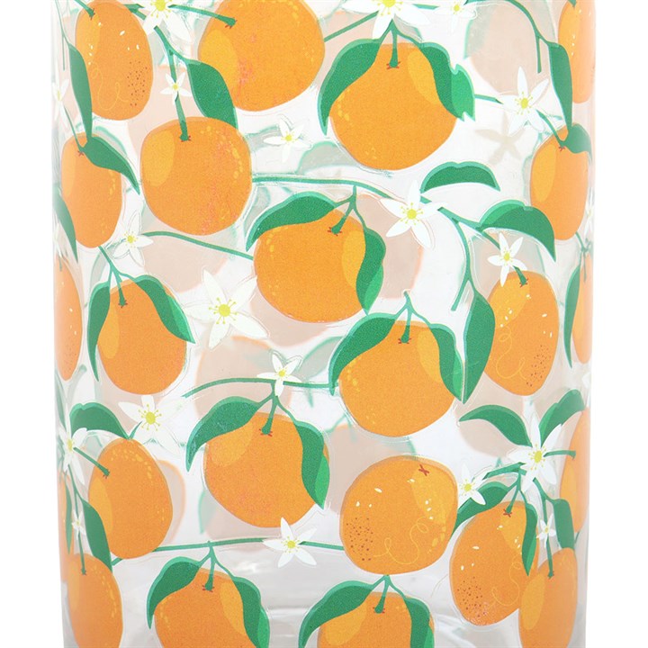 Orange Print Can Glass 🇬🇧