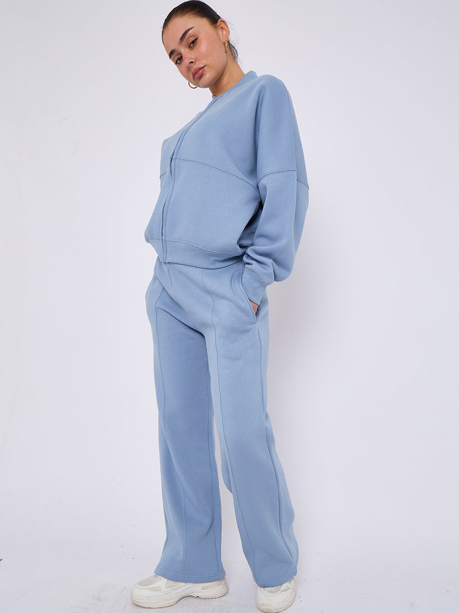 Oversized Bomber Style Fleece Zipper Co-ord 🇬🇧