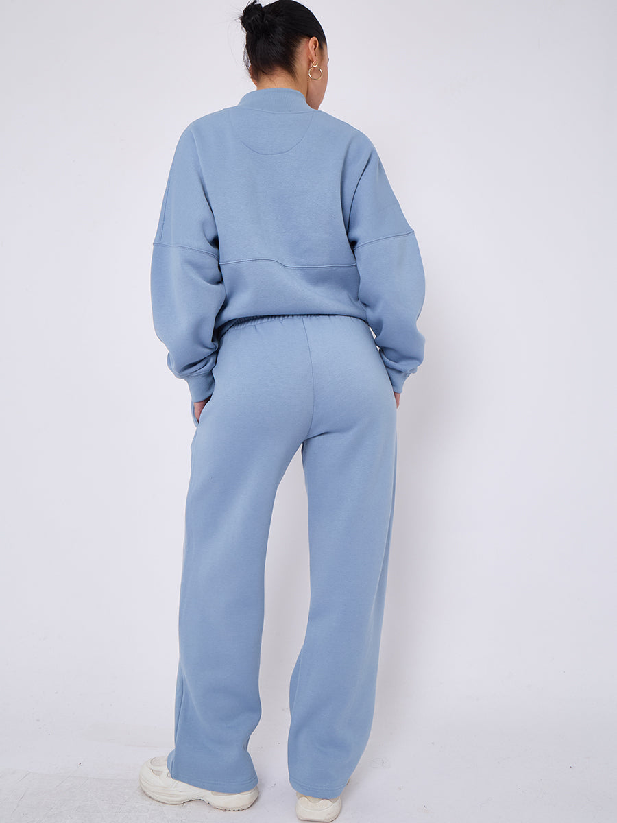 Oversized Bomber Style Fleece Zipper Co-ord 🇬🇧