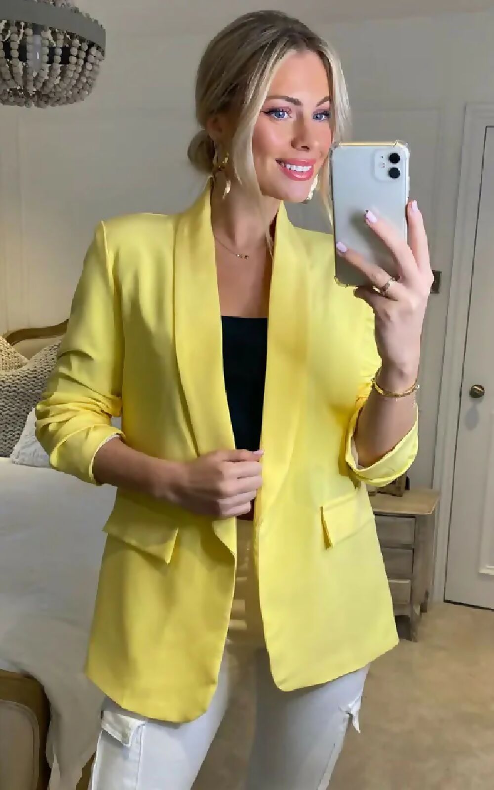 Ruched Sleeve Blazer 🇬🇧