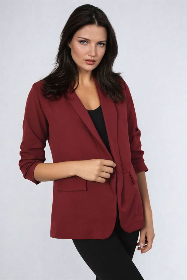 Ruched Sleeve Blazer 🇬🇧