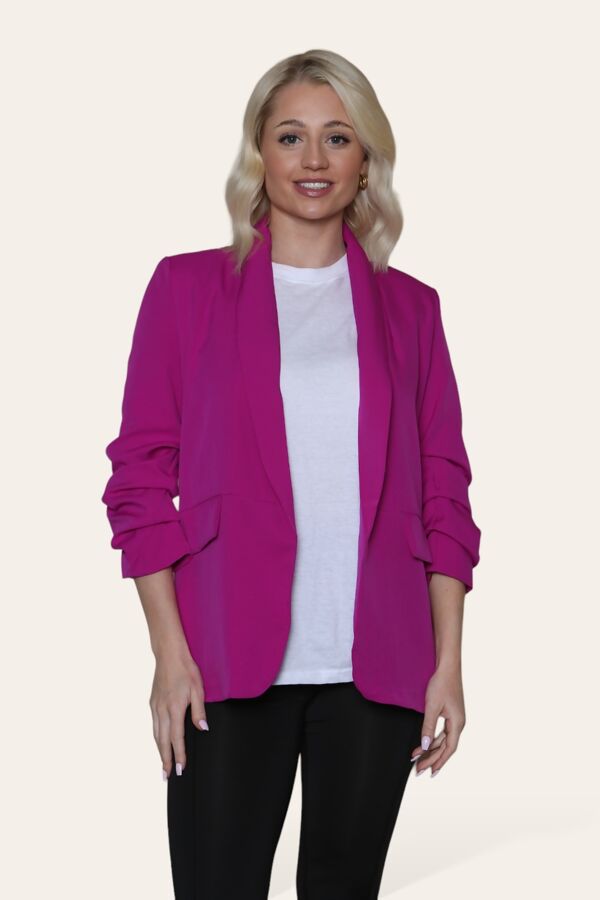Ruched Sleeve Blazer 🇬🇧