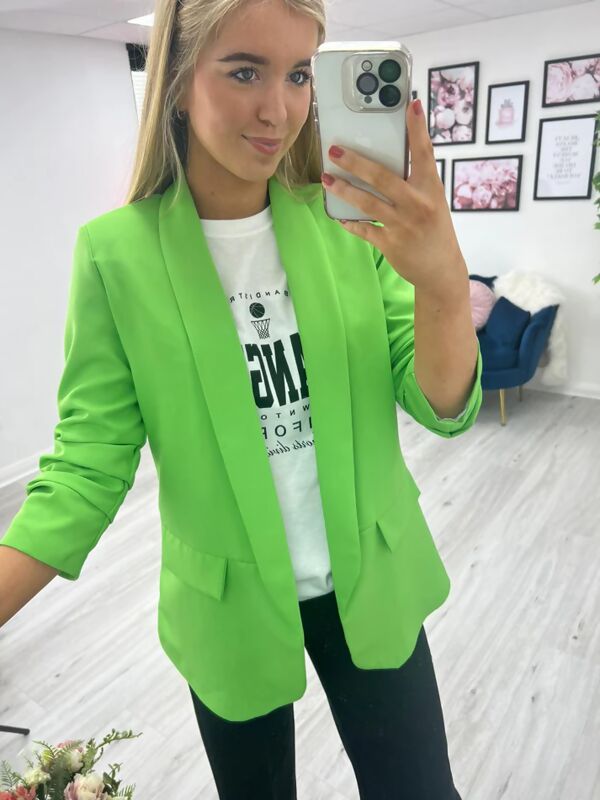 Ruched Sleeve Blazer 🇬🇧