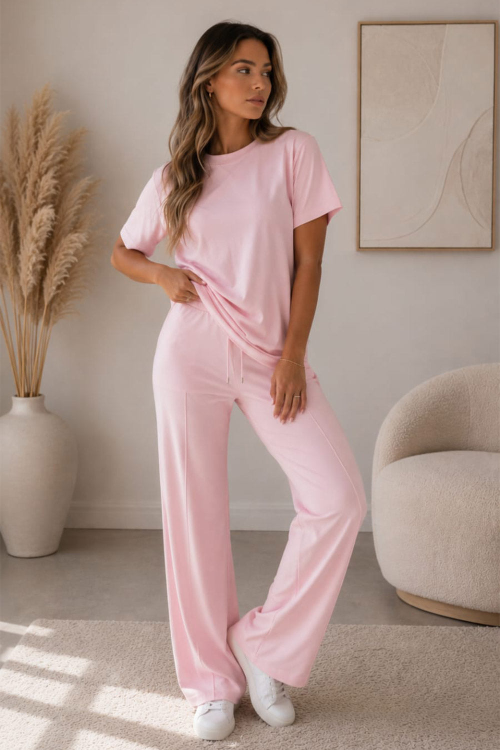 Side Cinched Flared Trouser Set 🇬🇧