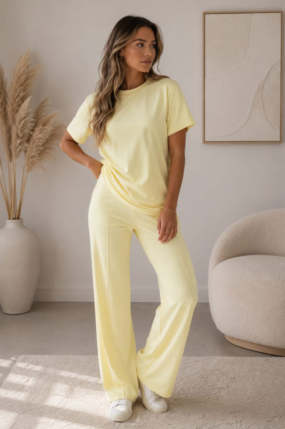 Side Cinched Flared Trouser Set 🇬🇧