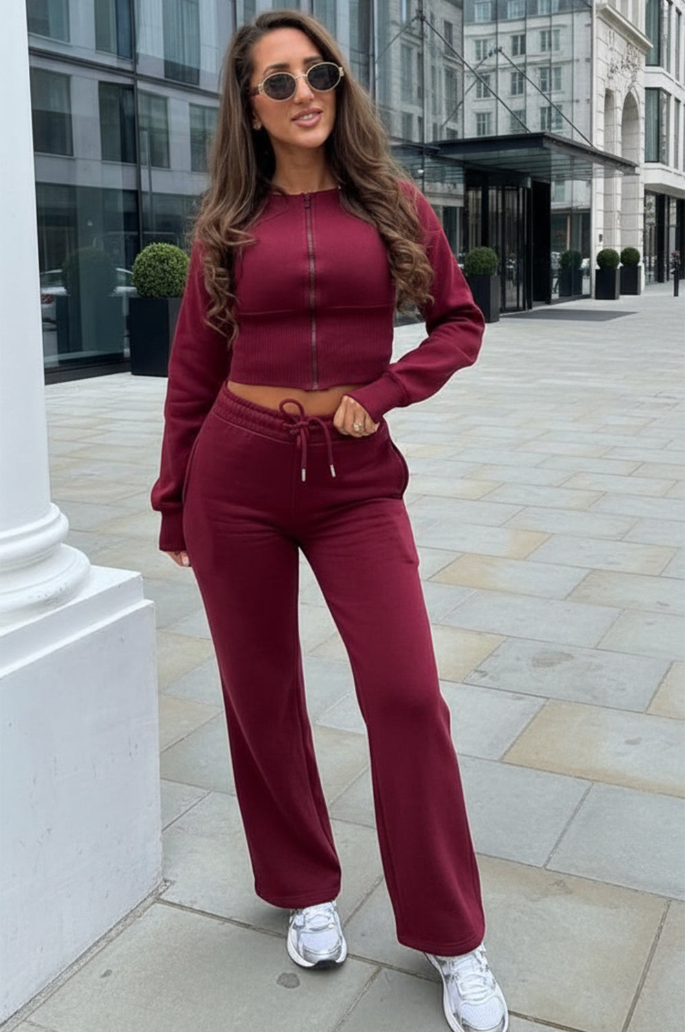 Wide Leg Zip Crop Tracksuit 🇬🇧