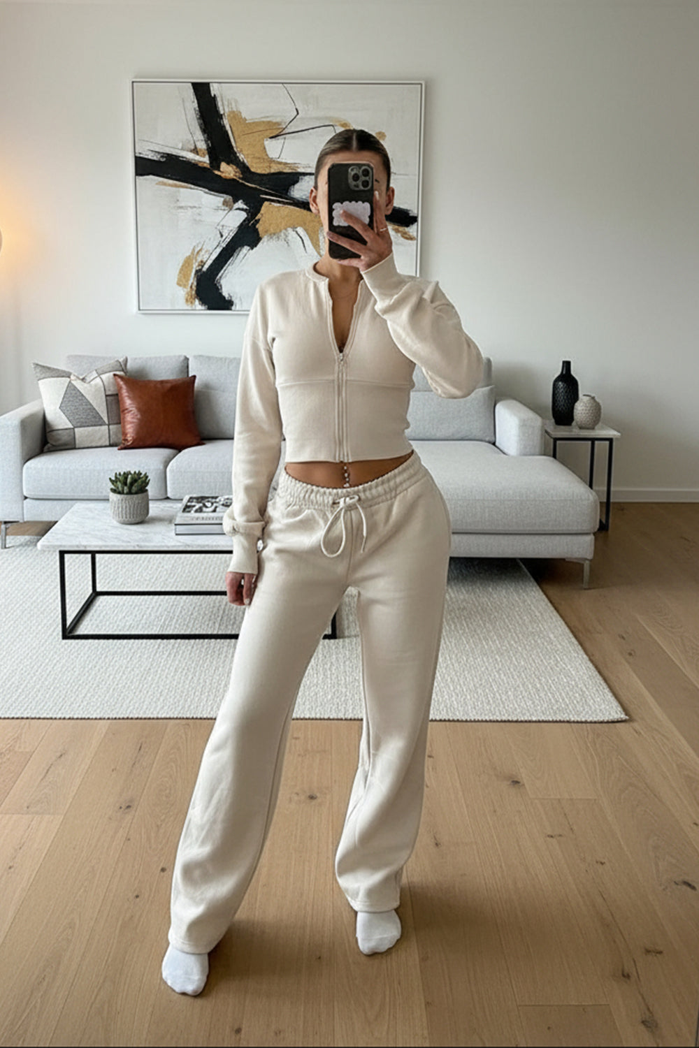 Wide Leg Zip Crop Tracksuit 🇬🇧