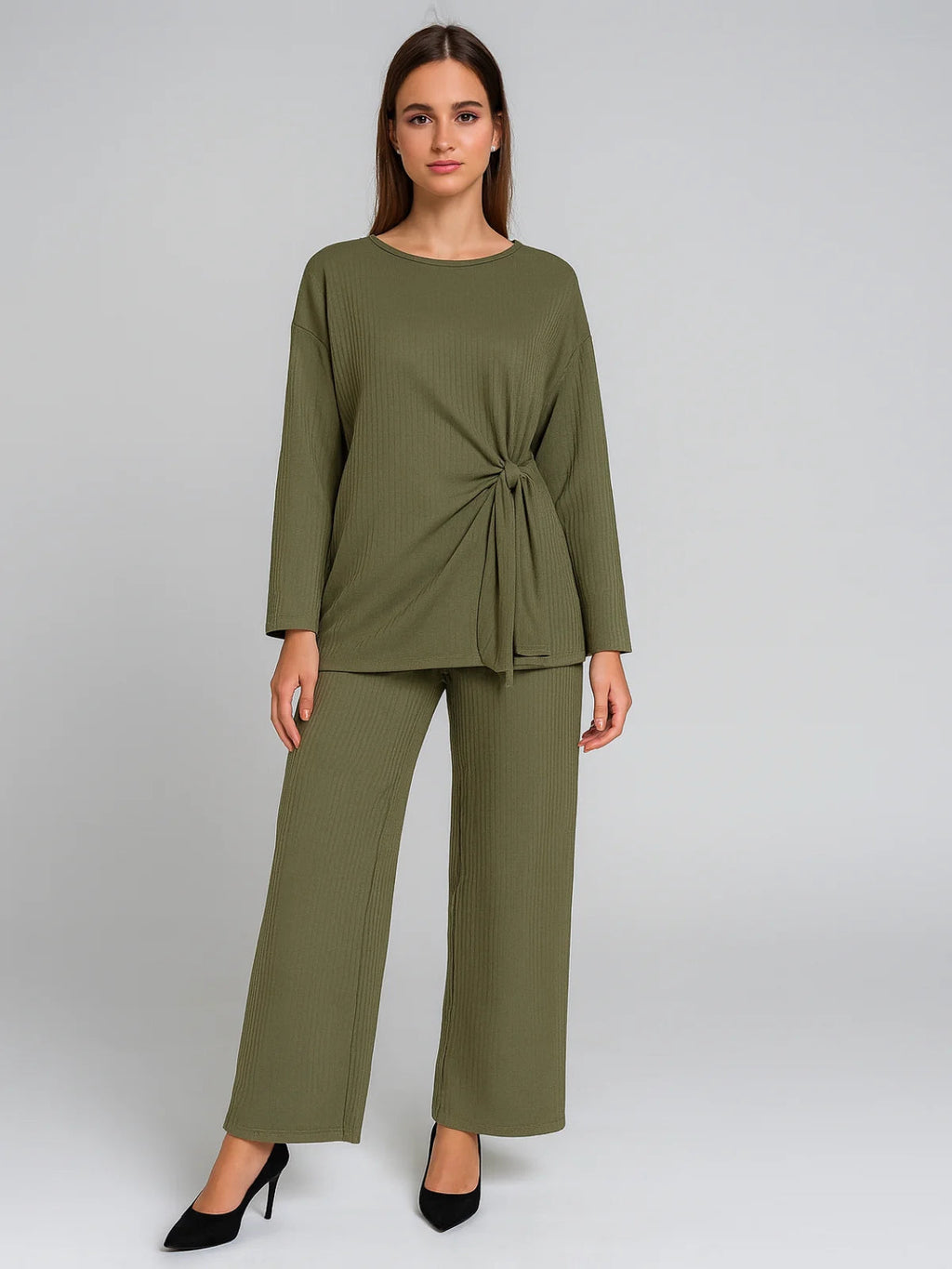 Ladies Side Tie Top and Trouser Set 🇬🇧
